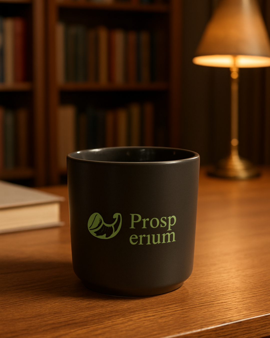 Caneca Prosperium Gray Edition – Logo Verde