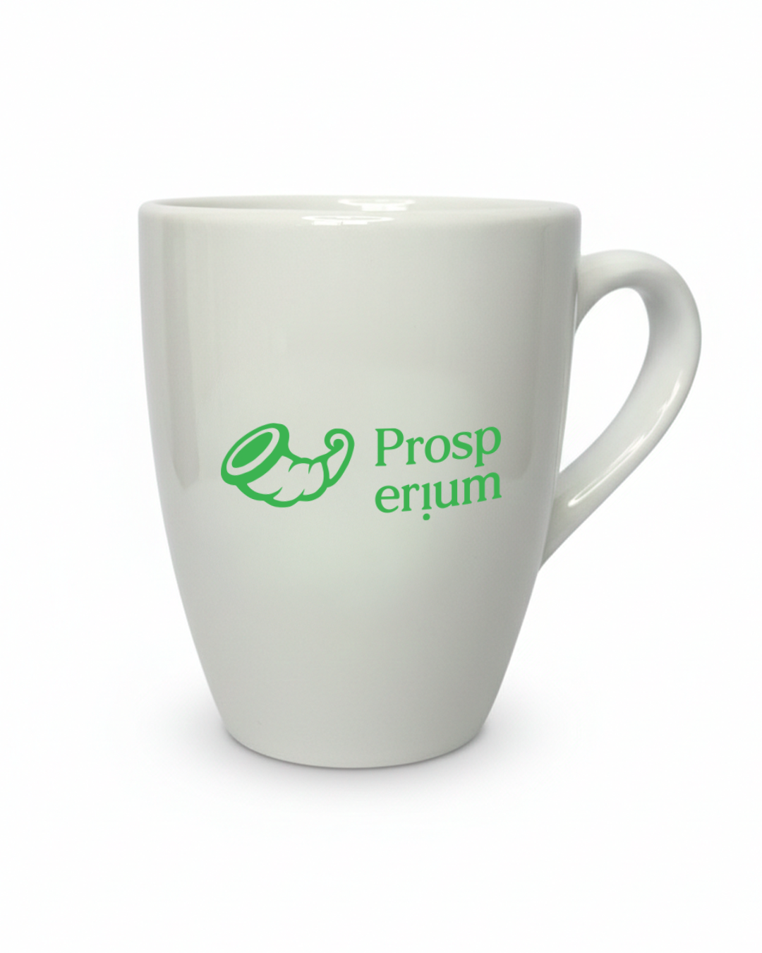 Caneca Prosperium Clássica Branca – Logo Verde